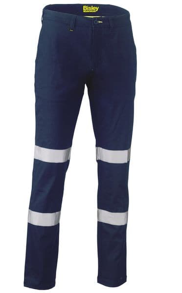 Bisley Bisley Taped Biomotion Stretch Cotton Drill Work Pants (BP6008T) - Trade Wear