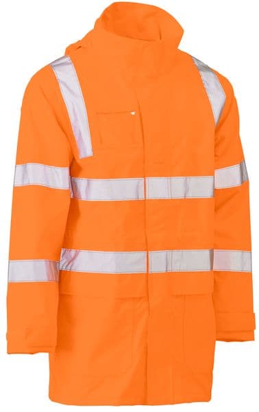Bisley Bisley Taped Hi Vis Rail Wet Weather Jacket (BJ6964T) - Trade Wear