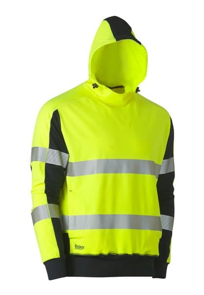 Bisley Bisley Taped Hi Vis Stretchy Fleece Hoodie (BK6815T) - Trade Wear