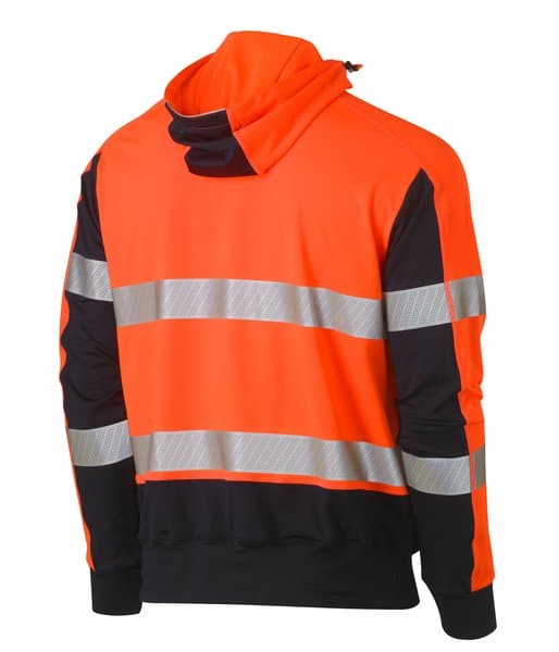 Bisley Bisley Taped Hi Vis Stretchy Fleece Hoodie (BK6815T) - Trade Wear