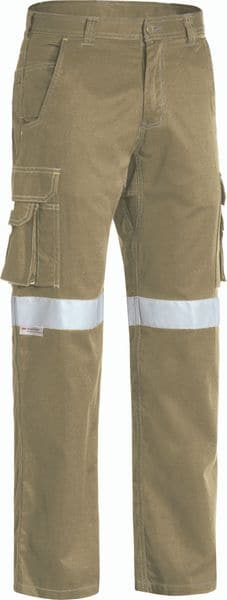 Bisley Bisley 3M Taped Cool Vented Lightweight Cargo Pant - Khaki (BPC6431T) - Trade Wear