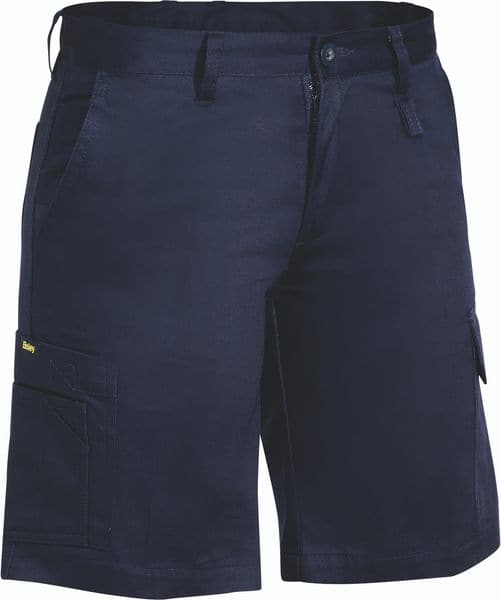 Bisley Womens - Drill Light Weight Utility Short - Navy (BSHL1999) - Trade Wear