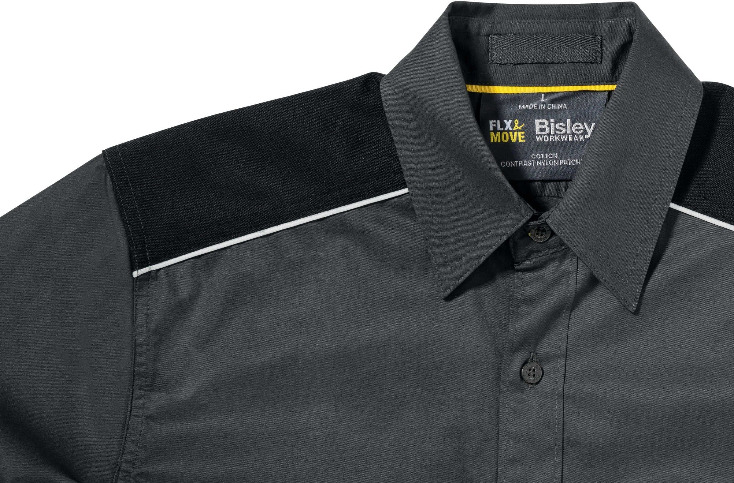 Bisley Flex & Move™ Mechanical Stretch Shirt Short Sleeve (BS1133) - Trade Wear