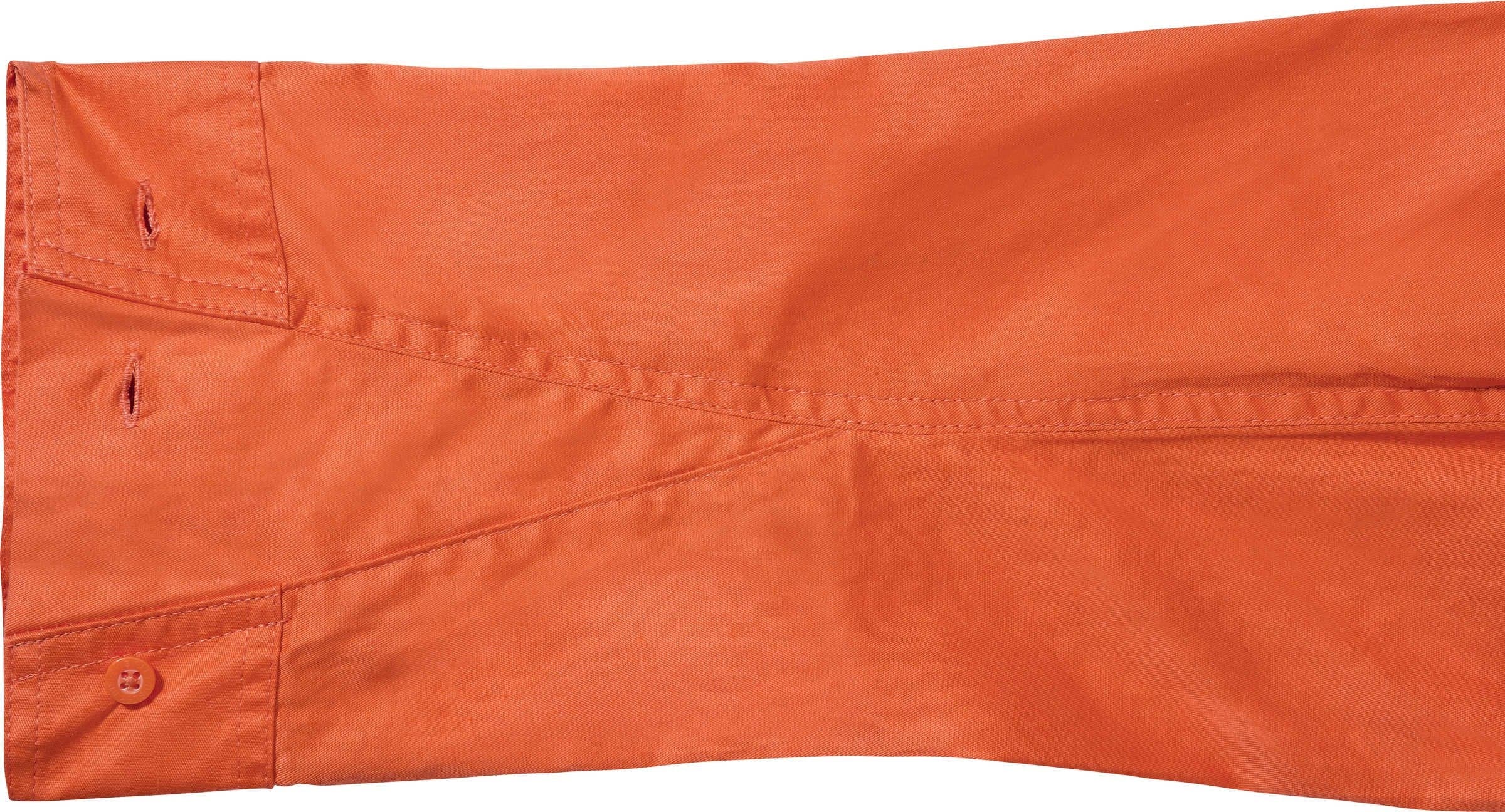 Bisley Cool Lightweight Gusset Cuff Hi Vis Drill Shirt - Long Sleeve - Orange (BS6894) - Trade Wear