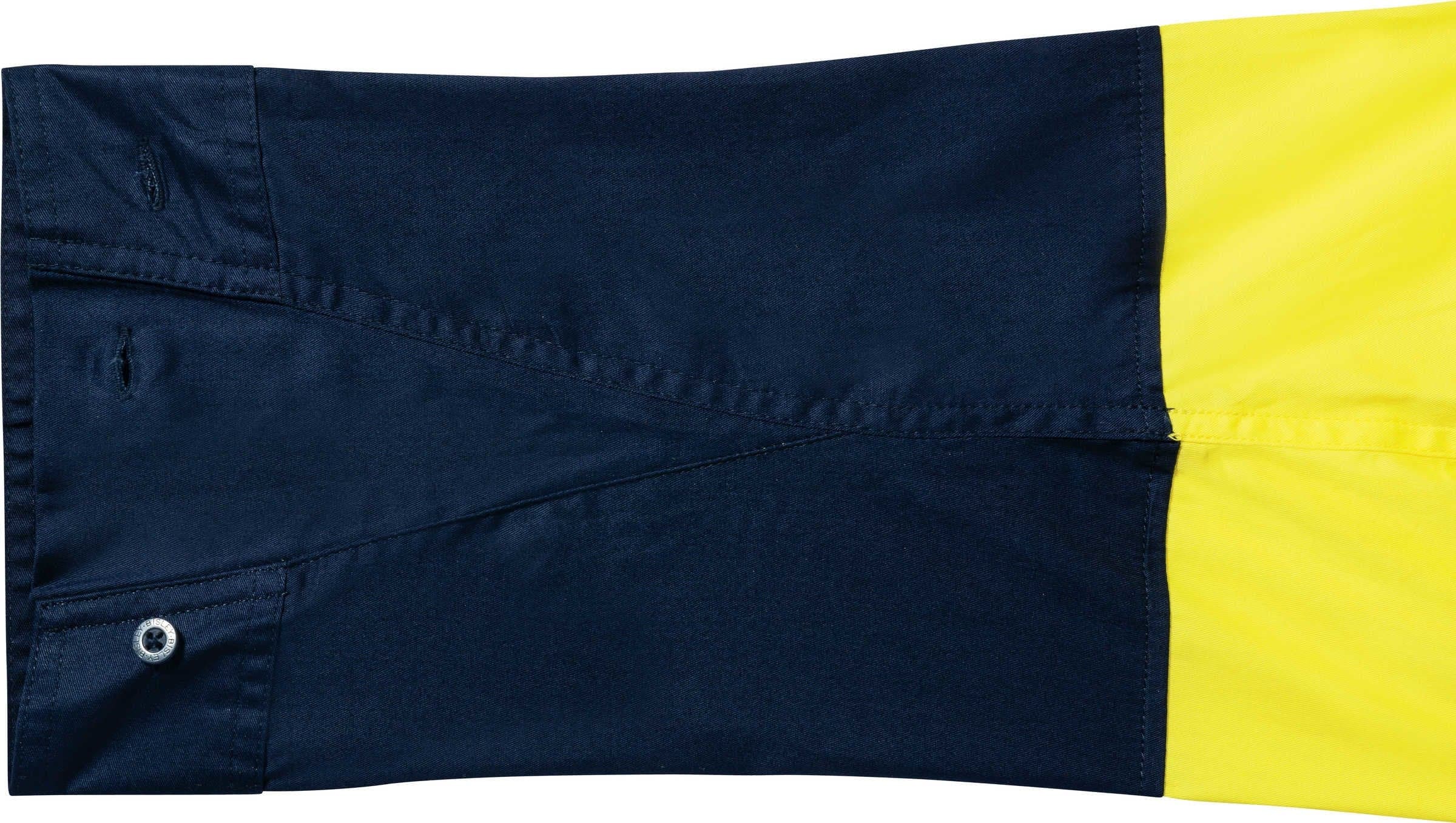 Bisley 2 Tone Hi Vis Cool Ventilated Drill Shirt Long Sleeve (BS6895)