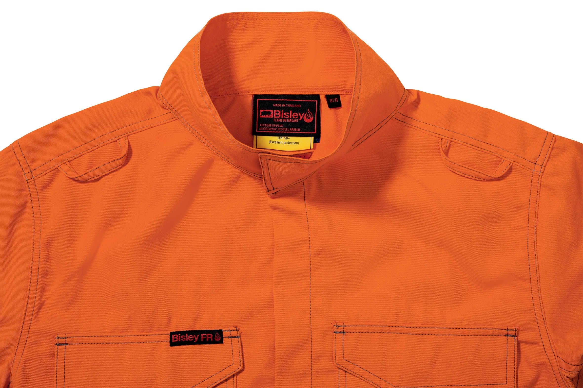 Bisley Taped Two Tone Hi Vis FR Engineered Vented Coverall-Orange (BC8085T) - Trade Wear