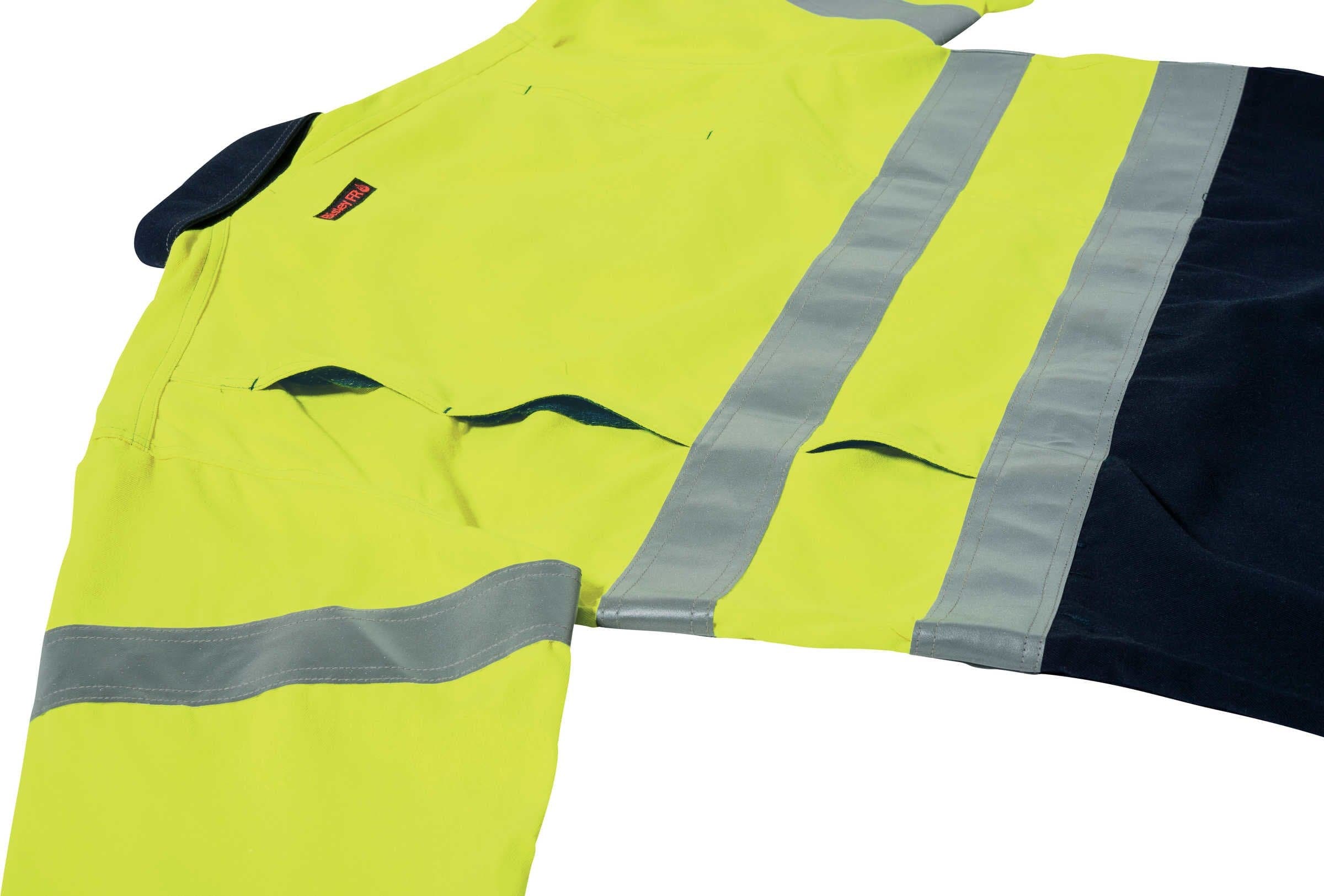 Bisley Tencate Tecasafe Plus Taped Two Tone Hi Vis FR Vented Long Sleeve Shirt (BS8082T) - Trade Wear