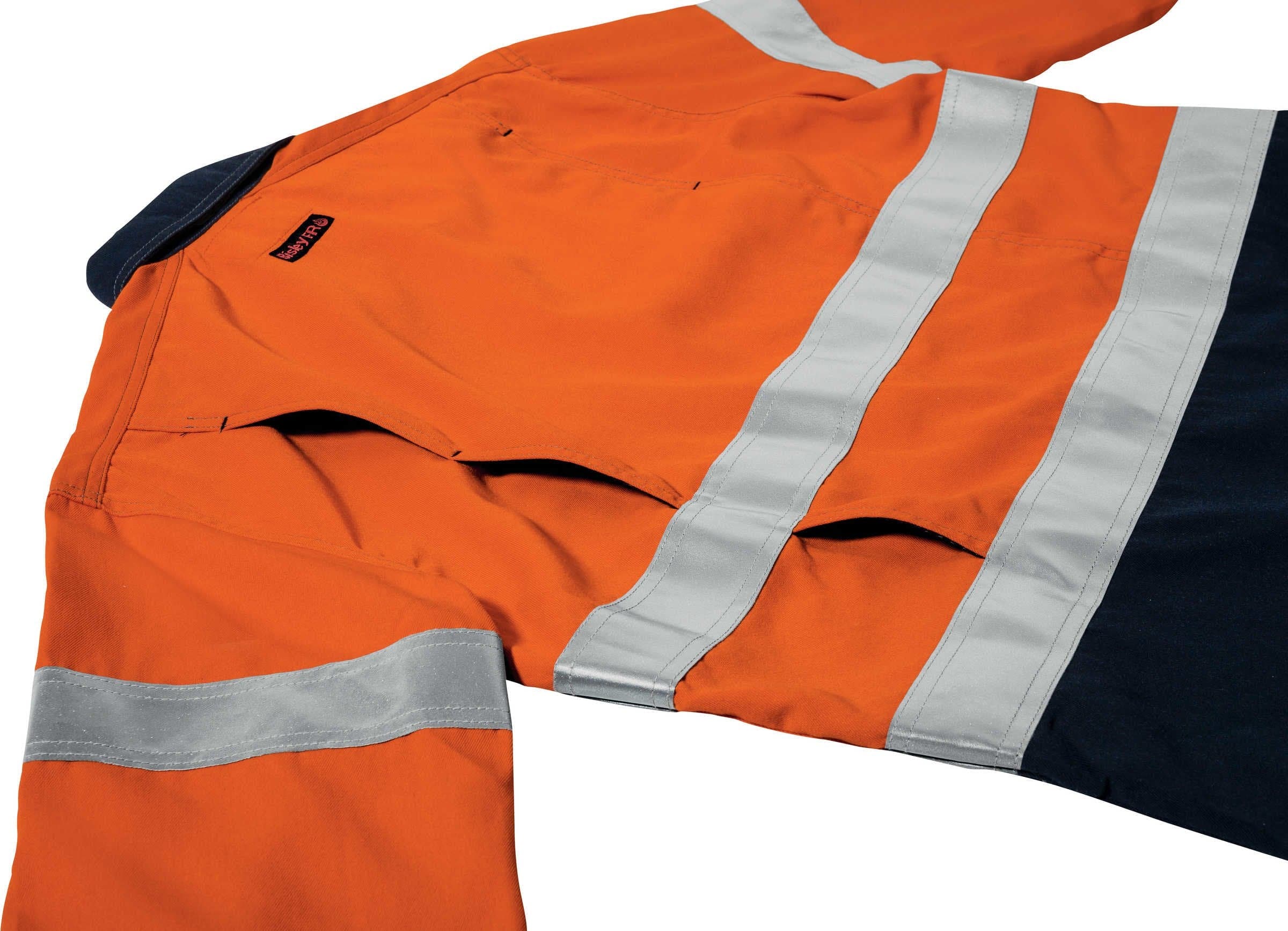 Bisley Tencate Tecasafe Plus Taped Two Tone Hi Vis FR Vented Long Sleeve Shirt (BS8082T) - Trade Wear