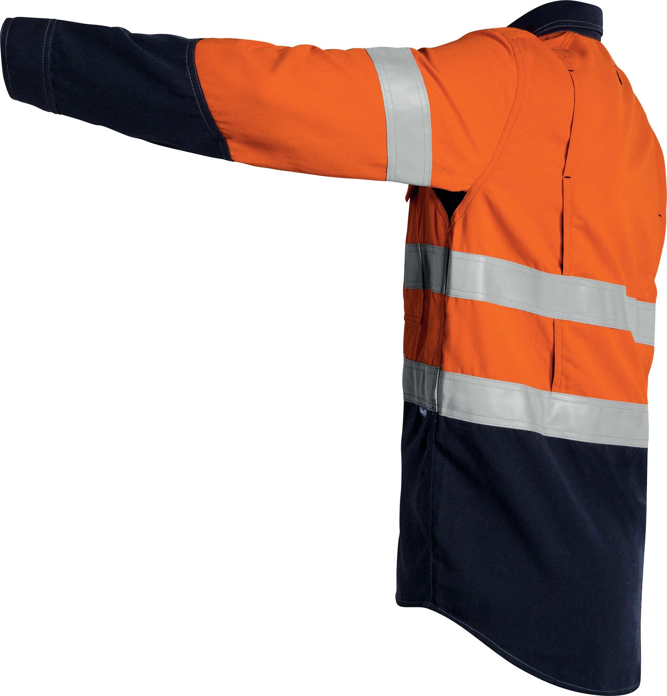 Bisley Tencate Tecasafe Plus Taped Two Tone Hi Vis FR Vented Long Sleeve Shirt (BS8082T) - Trade Wear