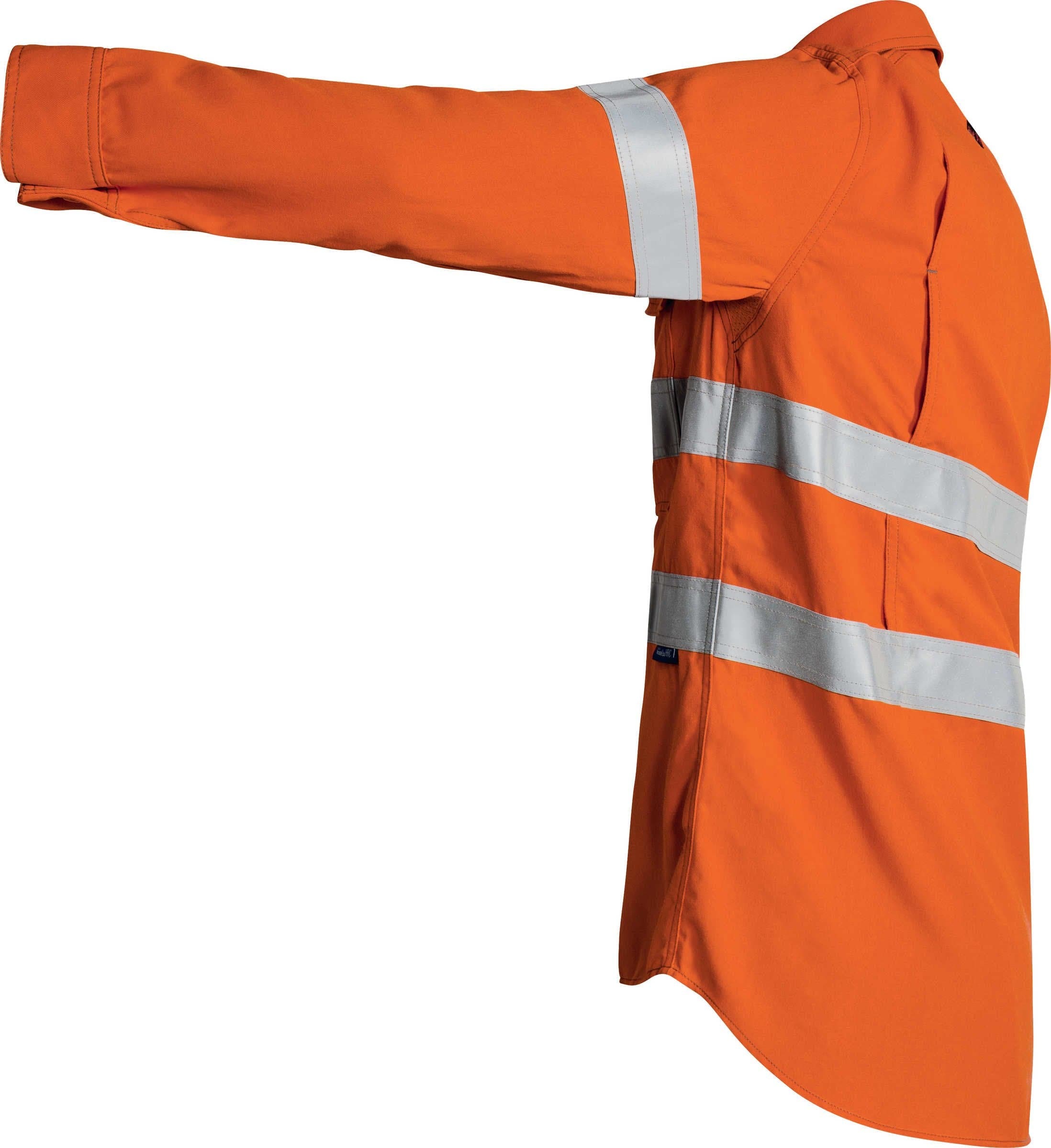 Bisley Tencate Tecasafe Taped FR Hi Vis Lightweight Vented Long Sleeve Shirt (BS8097T) - Trade Wear