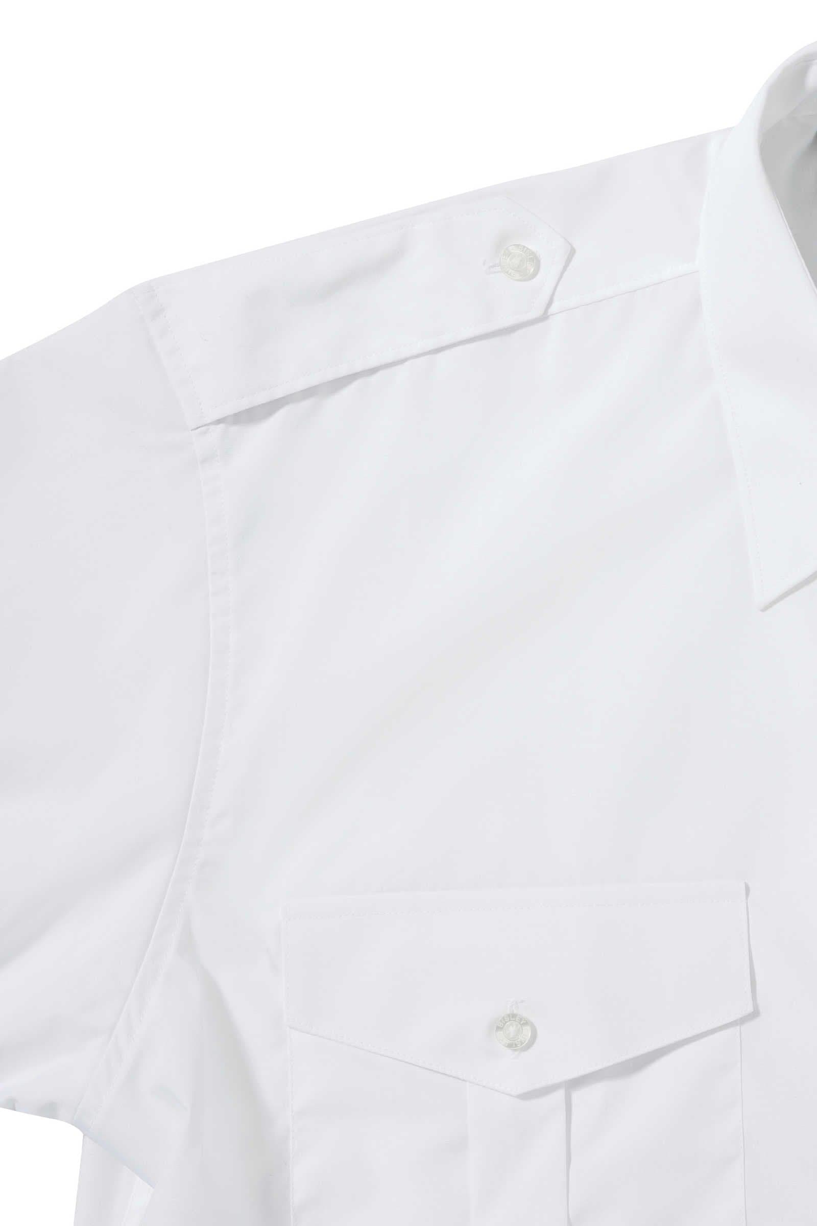 Bisley Epaulette Shirt - Short Sleeve - White (B71526) - Trade Wear