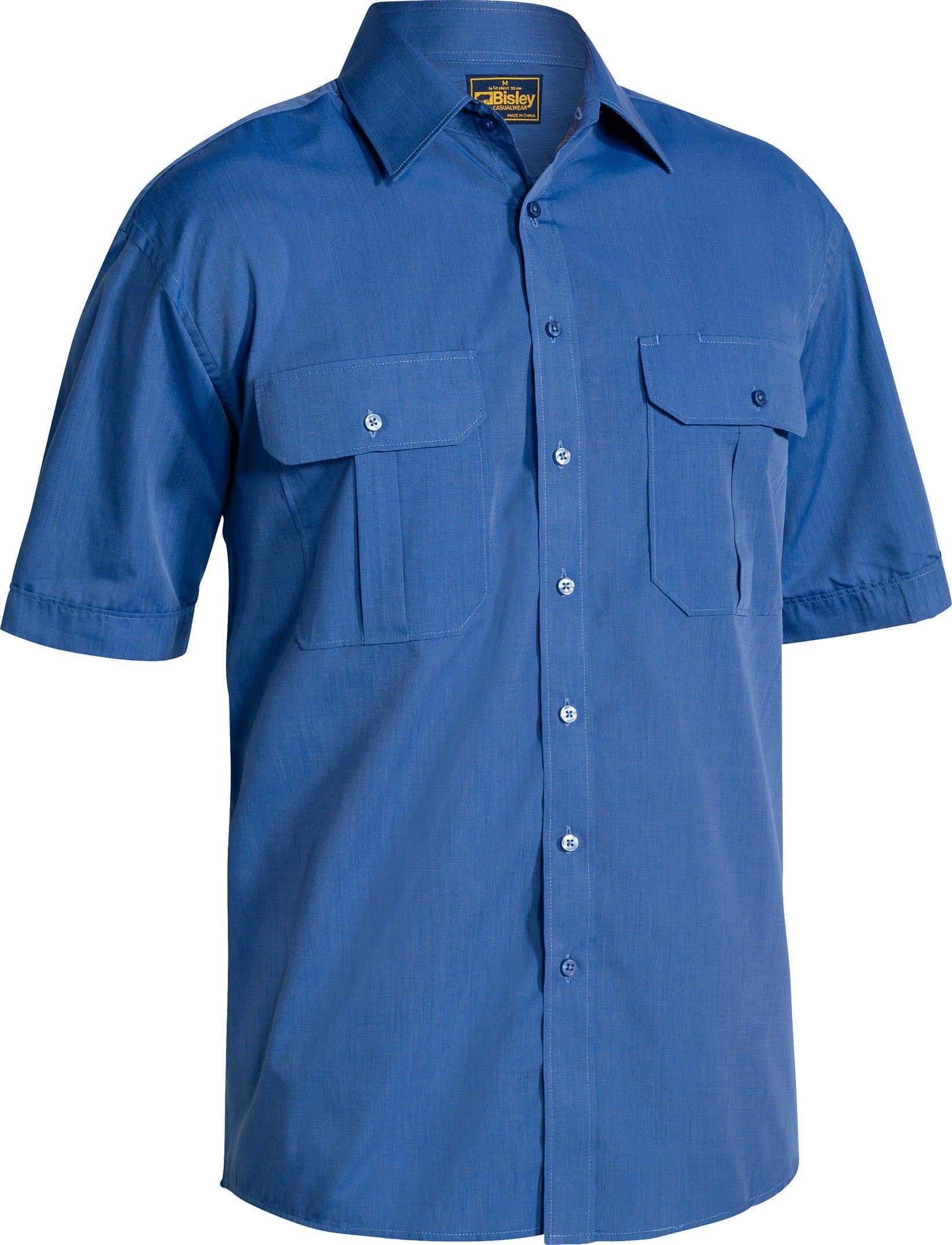 Bisley Metro Shirt - Short Sleeve - Blue (BS1031) - Trade Wear