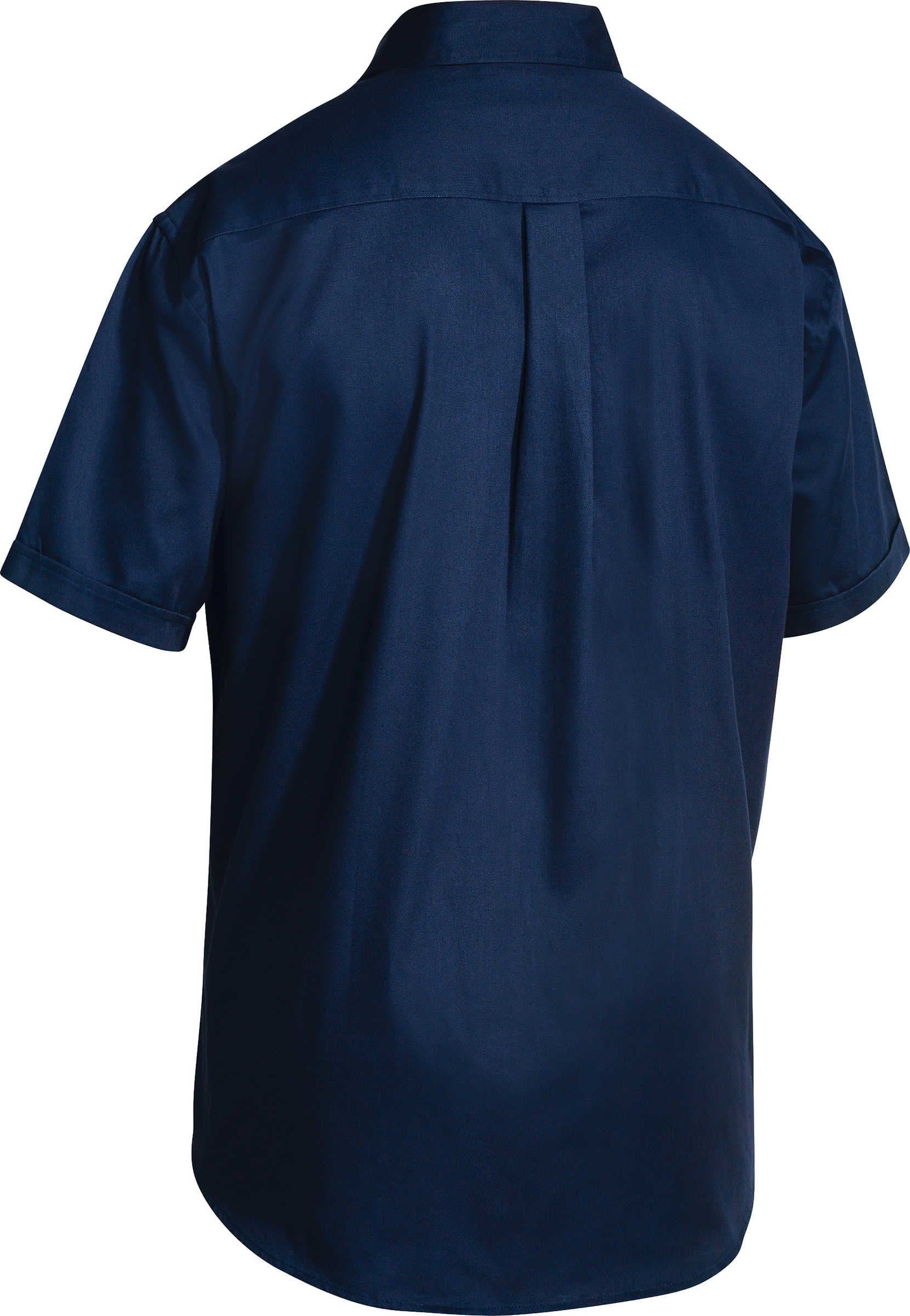 Bisley Original Cotton Drill Shirt - Short Sleeve - Navy (BS1433) - Trade Wear