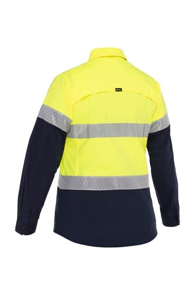 Bisley Womens X Airflow™ Hi Vis Taped Stretch Ripstop Shirt (BL6491T)