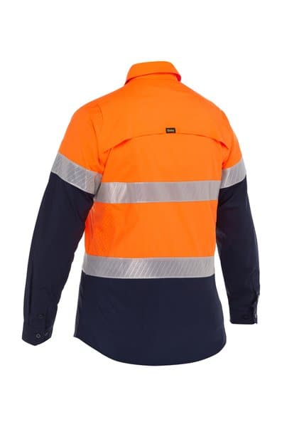 Bisley Womens X Airflow™ Hi Vis Taped Stretch Ripstop Shirt (BL6491T)