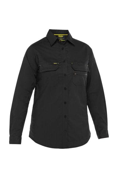 Amazon Womens Black Button Down Work Shirt Bisley Womens X Airflow