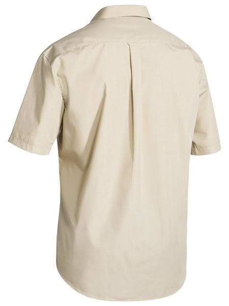 Bisley Permanent Press Shirt - Short Sleeve - Sand (BS1526) - Trade Wear