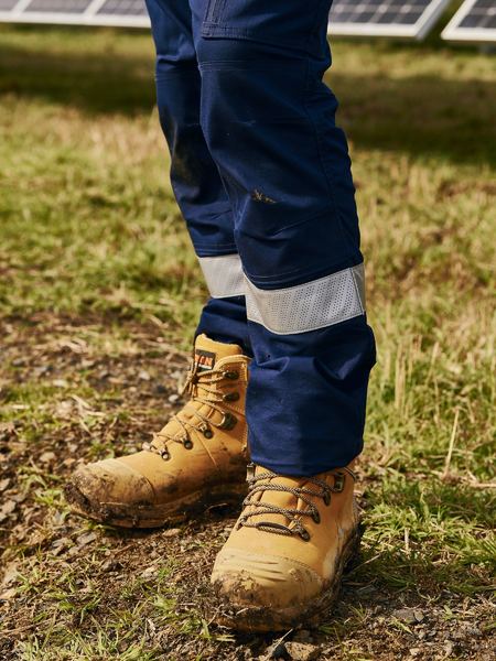 Bisley X Airflow™ Taped Stretch Ripstop Vented Cargo Pant (BPC6150T-Navy/Yellow)