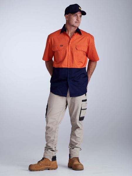 Bisley 2 Tone Cool Lightweight Drill Shirt Short Sleeve (BS1895)