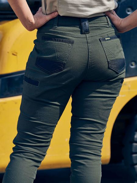 Bisley Women's Flex and Move™ Cargo Pants - Stone and Olive (BPL6044)
