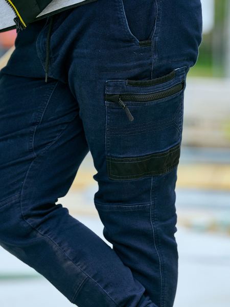 Bisley Flex and Move™ Stretch Denim Cargo Cuffed Pants (BPC6335)