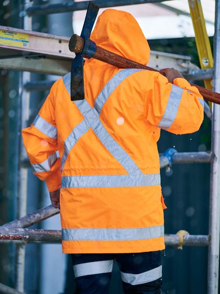 Bisley X Taped 4 in 1 Rain Jacket (BJ6974XT)-Rail Orange
