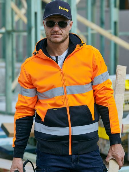 Bisley Taped Hi Vis Fleece Hoodie With Sherpa Lining (BK6988T)