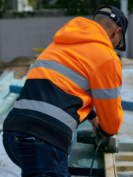 Bisley Taped Hi Vis Fleece Hoodie With Sherpa Lining (BK6988T)