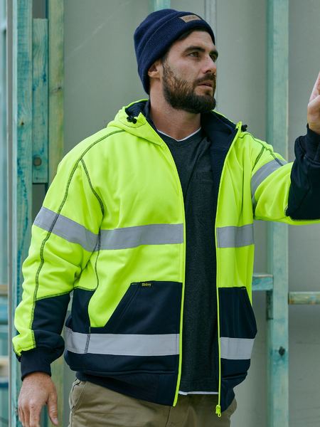 Bisley Taped Hi Vis Fleece Hoodie With Sherpa Lining (BK6988T)