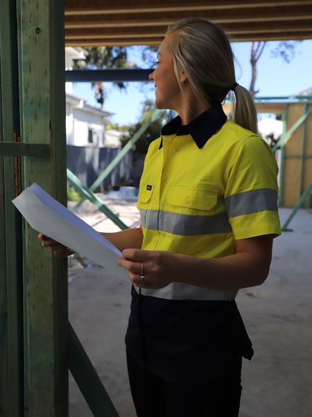 Women's Taped Hi Vis Cool Lightweight Drill Shirt (BL1896)