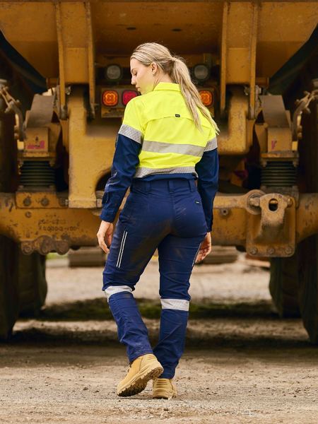 Bisley Womens X Airflow™ Hi Vis Taped Stretch Ripstop Shirt (BL6491T)