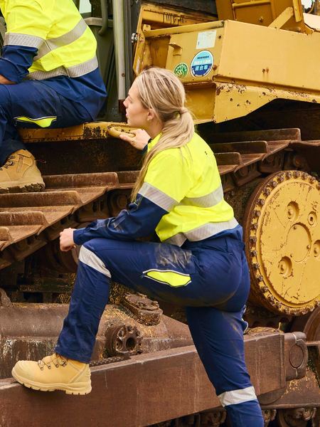 Bisley Womens X Airflow™ Hi Vis Taped Stretch Ripstop Shirt (BL6491T)