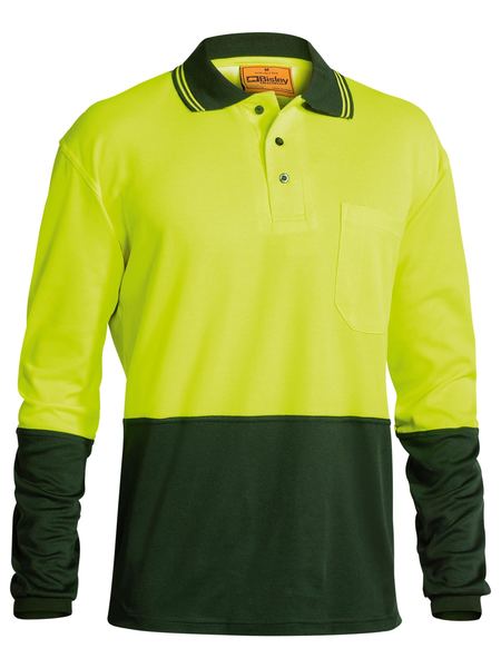 Men's 2X-Large Yellow High Visibility Polyester Long-Sleeve Safety Shirt