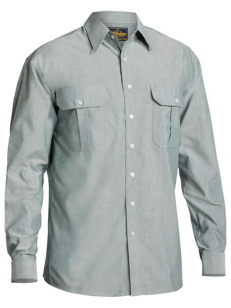 Bisley Oxford Shirt - Long Sleeve - Green (BS6030) - Trade Wear