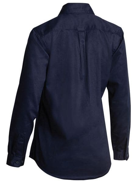 Bisley Ladies Drill Shirt - Long Sleeve (BL6339) - Trade Wear