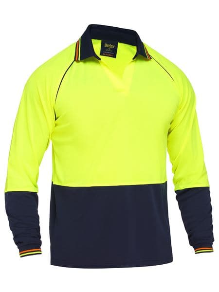 Bisley Two Tone Hi Vis Long Sleeve Polo Shirt (BK6440)