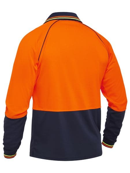Bisley Two Tone Hi Vis Long Sleeve Polo Shirt (BK6440)