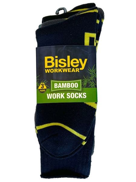 Bisley Bamboo Work Socks 3x Pack (BSX7020)