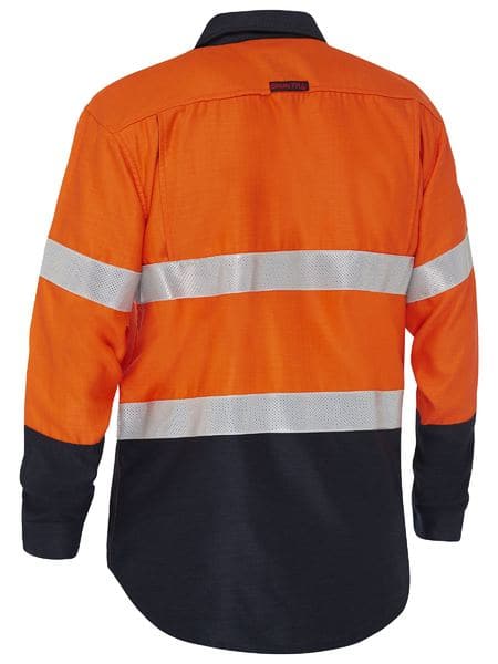 Bisley Apex 185/240 Taped Hi Vis FR Ripstop Vented Combo Coverall (BC8477T)