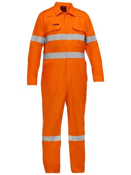 Bisley Apex 160/185 Taped Hi Vis FR Zip Front Coverall (BC8475T)