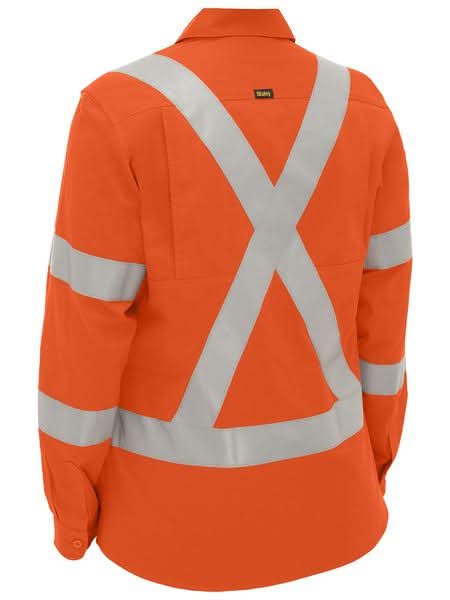Bisley Women's X Taped Hi Vis Closed Front Maternity Shirt (BLM6660XT)