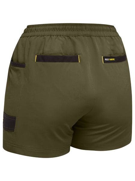 Bisley Womens Flex & Move™ 4-Way Stretching Elastic Waist Short (BSHL1331)