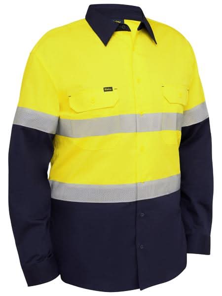 Bisley Taped Hi Vis Ripstop Vented Shirt (BS6495T) - Trade Wear