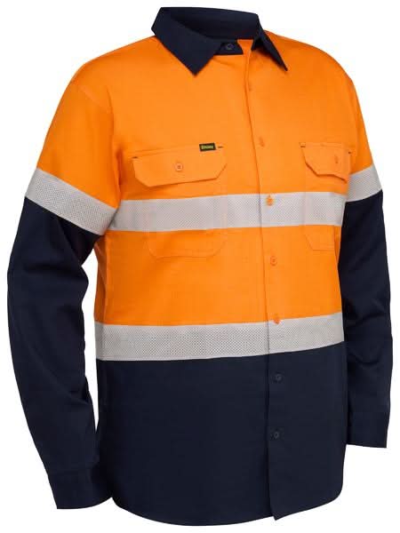 Bisley Taped Hi Vis Ripstop Vented Shirt (BS6495T) - Trade Wear