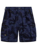Bisley Flex & Move Stretch Canvas Camo Cargo Short - Navy Camo (BSHC1337-PPCT)