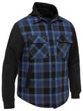 Bisley Contrast Check Hooded Shirt (BJ6708)