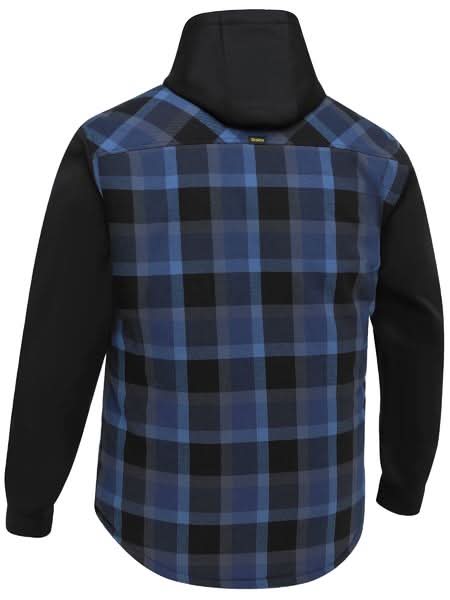 Bisley Contrast Check Hooded Shirt (BJ6708)