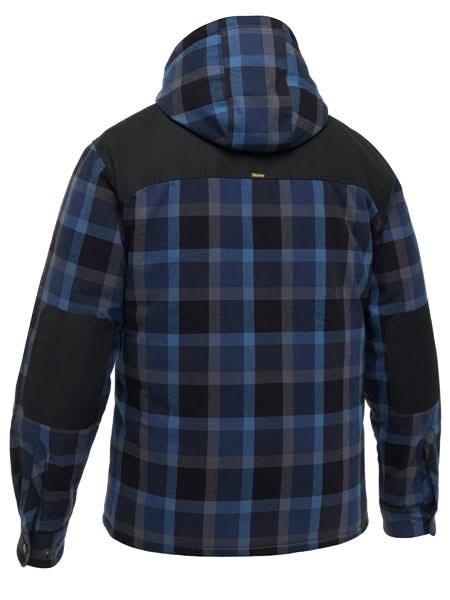 Bisley Contrast Check Zip Front Hoodie (BJ6703)