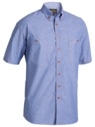 Bisley Chambray Shirt - Short Sleeve - Blue (B71407)