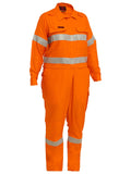 Bisley Apex 160/185 Women's Taped Hi Vis FR Ripstop Vented Coverall with Waist Zip Opening (BCL8479T)